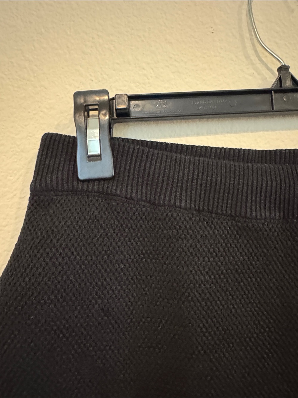 ALO Yoga Black Knit Mini Skirt with White Stripe Hem - Picture 5 of 9